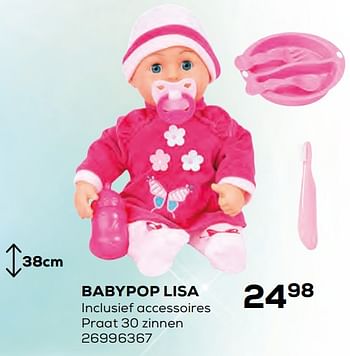 Aanbiedingen Babypop lisa - Huismerk - Supra Bazar - Geldig van 17/10/2019 tot 12/12/2019 bij Supra Bazar