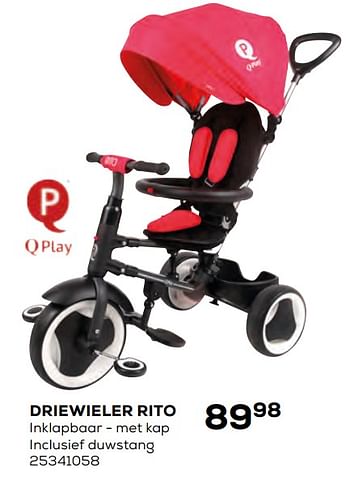 Aanbiedingen Driewieler rito - P Q Play - Geldig van 17/10/2019 tot 12/12/2019 bij Supra Bazar