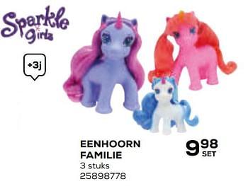 Aanbiedingen Eenhoorn familie - Sparkle Girlz - Geldig van 17/10/2019 tot 12/12/2019 bij Supra Bazar