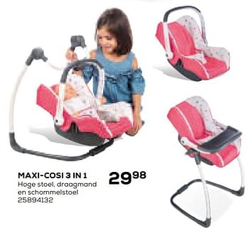 Aanbiedingen Maxi-cosi babystoel 3 in 1 - Smoby - Geldig van 17/10/2019 tot 12/12/2019 bij Supra Bazar
