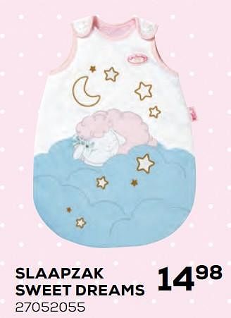 Aanbiedingen Slaapzak sweet dreams - Baby Annabell - Geldig van 17/10/2019 tot 12/12/2019 bij Supra Bazar