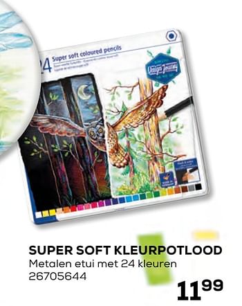 Aanbiedingen Super soft kleurpotlood - Geldig van 17/10/2019 tot 12/12/2019 bij Supra Bazar