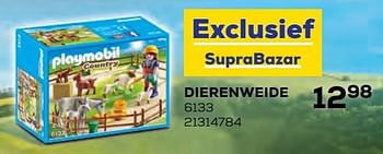 Aanbiedingen Dierenweide 6133 - Playmobil - Geldig van 17/10/2019 tot 12/12/2019 bij Supra Bazar