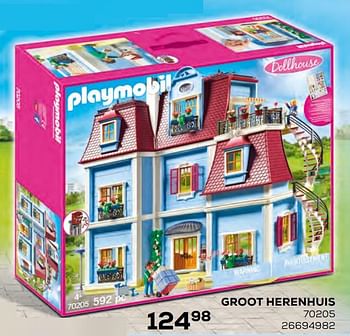 Aanbiedingen Groot herenhuis 70205 - Playmobil - Geldig van 17/10/2019 tot 12/12/2019 bij Supra Bazar