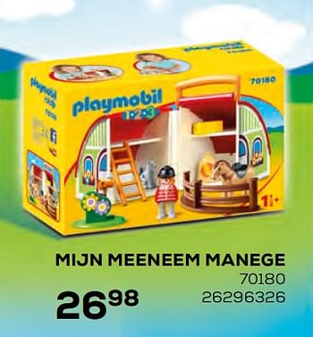 Aanbiedingen Mijn meeneem manege 70180 - Playmobil - Geldig van 17/10/2019 tot 12/12/2019 bij Supra Bazar