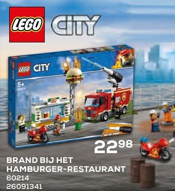 Aanbiedingen Brand bij het hamburger-restaurant 60214 - Lego - Geldig van 17/10/2019 tot 12/12/2019 bij Supra Bazar