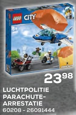 Aanbiedingen Luchtpolitie parachutearrestatie 60208 - Lego - Geldig van 17/10/2019 tot 12/12/2019 bij Supra Bazar