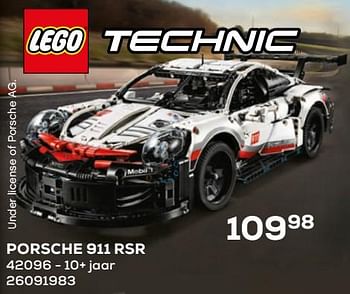 Aanbiedingen Porsche 911 rsr 42096 - Lego - Geldig van 17/10/2019 tot 12/12/2019 bij Supra Bazar