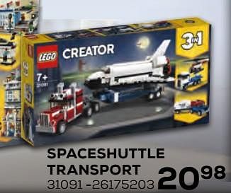 Aanbiedingen Spaceshuttle transport 31091 - Lego - Geldig van 17/10/2019 tot 12/12/2019 bij Supra Bazar