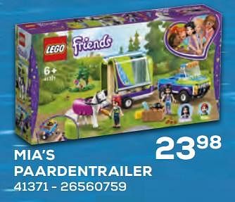 Aanbiedingen Mia`s paardentrailer 41371 - Lego - Geldig van 17/10/2019 tot 12/12/2019 bij Supra Bazar