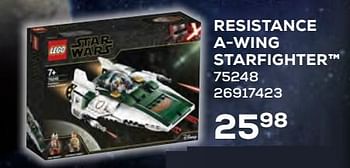 Aanbiedingen Resistance a-wing starfighter 75248 - Lego - Geldig van 17/10/2019 tot 12/12/2019 bij Supra Bazar