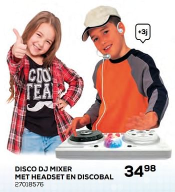 Aanbiedingen Disco dj mixer met headset en discobal - Huismerk - Supra Bazar - Geldig van 17/10/2019 tot 12/12/2019 bij Supra Bazar