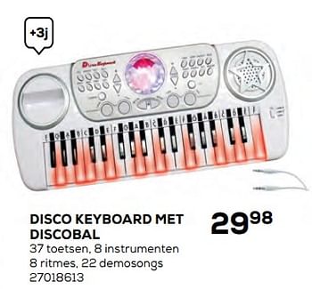 Aanbiedingen Disco keyboard met discobal - Huismerk - Supra Bazar - Geldig van 17/10/2019 tot 12/12/2019 bij Supra Bazar