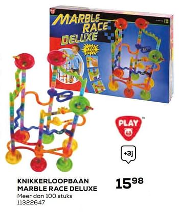 Aanbiedingen Knikkerloopbaan marble race deluxe - Play  - Geldig van 17/10/2019 tot 12/12/2019 bij Supra Bazar