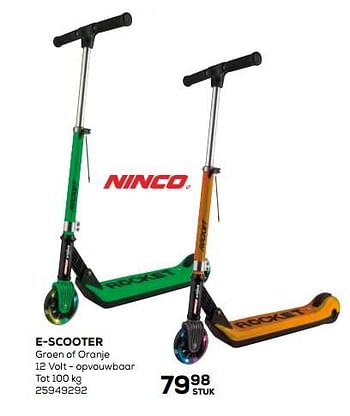 Aanbiedingen E-scooter - Ninco - Geldig van 17/10/2019 tot 12/12/2019 bij Supra Bazar