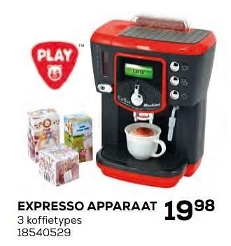 Aanbiedingen Expresso apparaat - Play-Go - Geldig van 17/10/2019 tot 12/12/2019 bij Supra Bazar