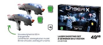 Aanbiedingen Laser shooting set 2 geweren en 2 vesten - Laser X - Geldig van 17/10/2019 tot 12/12/2019 bij Supra Bazar