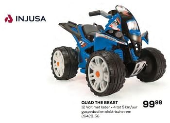 Aanbiedingen Quad the beast - Injusa - Geldig van 17/10/2019 tot 12/12/2019 bij Supra Bazar