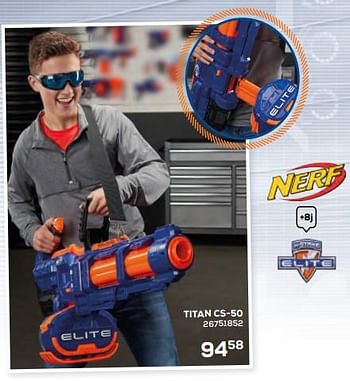 Aanbiedingen Titan cs-50 - Nerf - Geldig van 17/10/2019 tot 12/12/2019 bij Supra Bazar