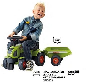 Aanbiedingen Tractor loper claas 310 met aanhanger - Falk - Geldig van 17/10/2019 tot 12/12/2019 bij Supra Bazar