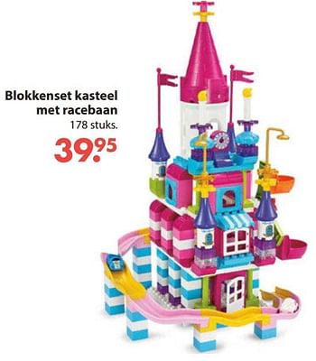 Aanbiedingen Blokkenset kasteel met racebaan - Huismerk - Europoint - Geldig van 28/10/2019 tot 06/12/2019 bij Europoint