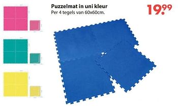 Aanbiedingen Puzzelmat in uni kleur - Ludi - Geldig van 28/10/2019 tot 06/12/2019 bij Europoint
