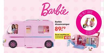 Aanbiedingen Barbie droomcamper - Mattel - Geldig van 28/10/2019 tot 06/12/2019 bij Europoint