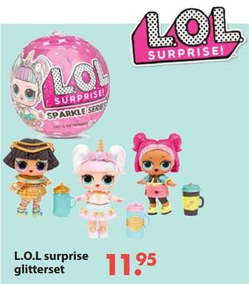 Aanbiedingen L.o.l surprise glitterset - LOL Surprise - Geldig van 28/10/2019 tot 06/12/2019 bij Europoint
