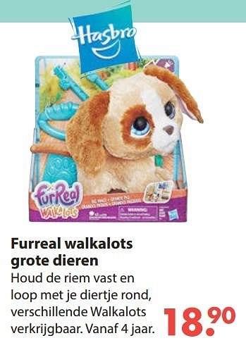 Aanbiedingen Furreal walkalots grote dieren - Hasbro - Geldig van 28/10/2019 tot 06/12/2019 bij Europoint