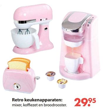 Aanbiedingen Retro keukenapparaten: mixer, koffiezet en broodrooster - Play-Go - Geldig van 28/10/2019 tot 06/12/2019 bij Europoint