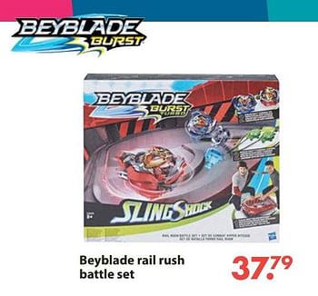 Aanbiedingen Beyblade rail rush battle set - Hasbro - Geldig van 28/10/2019 tot 06/12/2019 bij Europoint