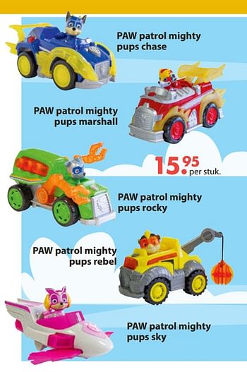 Aanbiedingen Paw patrol mighty pups chase - PAW  PATROL - Geldig van 28/10/2019 tot 06/12/2019 bij Europoint