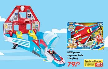 Aanbiedingen Paw patrol supersonisch vliegtuig - PAW  PATROL - Geldig van 28/10/2019 tot 06/12/2019 bij Europoint