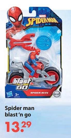 Aanbiedingen Spider man blast `n go - Marvel - Geldig van 28/10/2019 tot 06/12/2019 bij Europoint