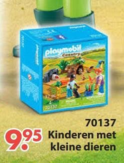 Aanbiedingen 70137 kinderen met kleine dieren - Playmobil - Geldig van 28/10/2019 tot 06/12/2019 bij Europoint