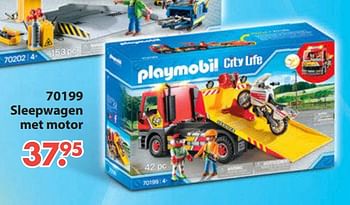 Aanbiedingen 70199 sleepwagen met motor - Playmobil - Geldig van 28/10/2019 tot 06/12/2019 bij Europoint