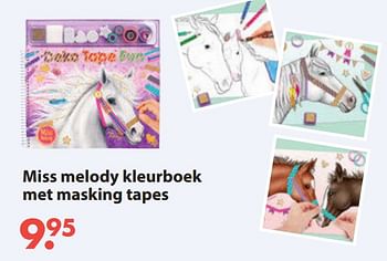 Aanbiedingen Miss melody kleurboek met masking tapes - Miss Melody - Geldig van 28/10/2019 tot 06/12/2019 bij Europoint