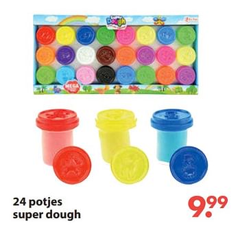 Aanbiedingen 24 potjes super dough - Paulinda - Geldig van 28/10/2019 tot 06/12/2019 bij Europoint