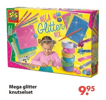 Aanbiedingen Mega glitter knutselset - SES - Geldig van 28/10/2019 tot 06/12/2019 bij Europoint