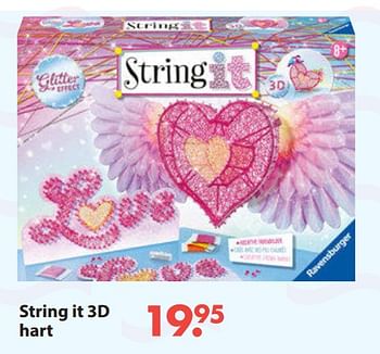 Aanbiedingen String it 3d hart - Ravensburger - Geldig van 28/10/2019 tot 06/12/2019 bij Europoint