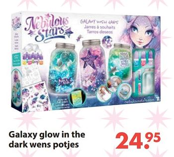 Aanbiedingen Galaxy glow in the dark wens potjes - Nebulous Stars - Geldig van 28/10/2019 tot 06/12/2019 bij Europoint