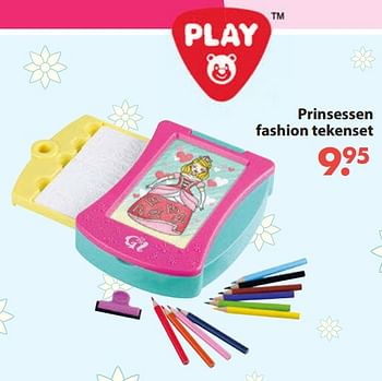 Aanbiedingen Prinsessen fashion tekenset - Play-Go - Geldig van 28/10/2019 tot 06/12/2019 bij Europoint