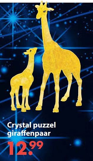 Aanbiedingen Crystal puzzel giraffenpaar - Ravensburger - Geldig van 28/10/2019 tot 06/12/2019 bij Europoint