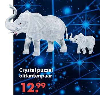 Aanbiedingen Crystal puzzel olifantenpaar - Ravensburger - Geldig van 28/10/2019 tot 06/12/2019 bij Europoint