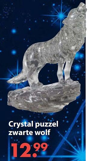 Aanbiedingen Crystal puzzel zwarte wolf - Ravensburger - Geldig van 28/10/2019 tot 06/12/2019 bij Europoint