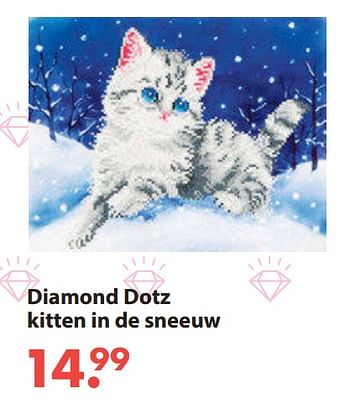 Aanbiedingen Diamond dotz kitten in de sneeuw - Diamond Dotz - Geldig van 28/10/2019 tot 06/12/2019 bij Europoint