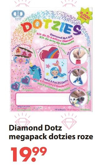 Aanbiedingen Diamond dotz megapack dotzies roze - Diamond Dotz - Geldig van 28/10/2019 tot 06/12/2019 bij Europoint