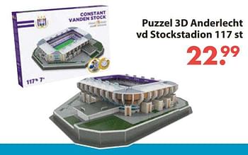 Aanbiedingen Puzzel 3d anderlecht vd stockstadion 117 st - Nanostad - Geldig van 28/10/2019 tot 06/12/2019 bij Europoint