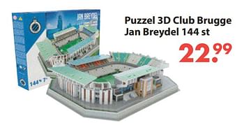 Aanbiedingen Puzzel 3d club brugge jan breydel 144 st - Nanostad - Geldig van 28/10/2019 tot 06/12/2019 bij Europoint
