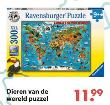 Aanbiedingen Dieren van de wereld puzzel - Ravensburger - Geldig van 28/10/2019 tot 06/12/2019 bij Europoint